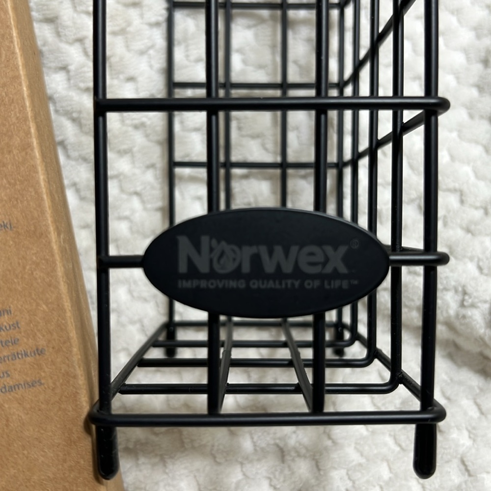 New Norwex Blue and Gray Counter Cloth Set with Holder - Picture 10 of 10